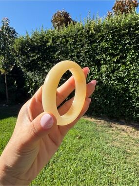Yellow china Jade Bangle Bracelet - Women Jewelry